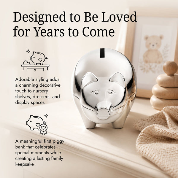 Krysaliis Silver-plate Piggy Baby Bank