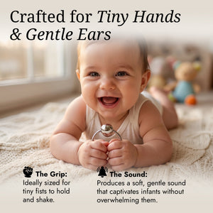 Krysaliis Sterling Silver Teether Rattle - Single Ring