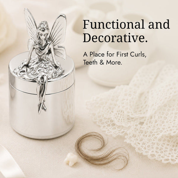 Sterling Silver Tooth Fairy Keepsake Box by Krysaliis