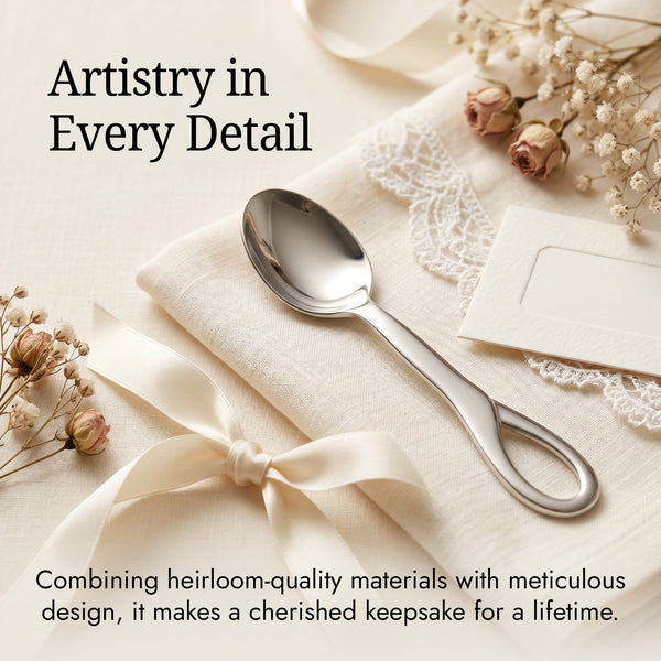 Sophie Sterling Silver Baby Feeding Spoon by Krysaliis