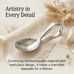 Bent Curved Sterling Silver Baby Spoon by Krysaliis