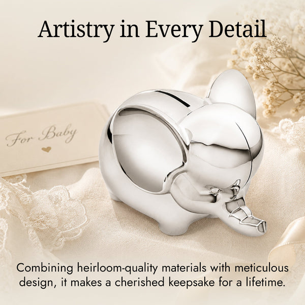 Krysaliis Silver-plate Elephant Baby Bank