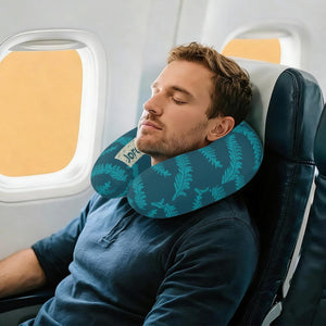 Personalized Fern Leaf Travel Neck Pillow | Custom Name Gift
