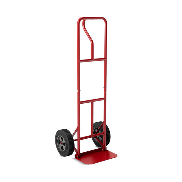 P-Handle Hand Truck with Foldable Load Plate for Warehouse Garage
