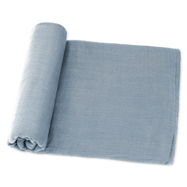 Muslin Swaddle Blanket in Pacific Blue, 1 Pack