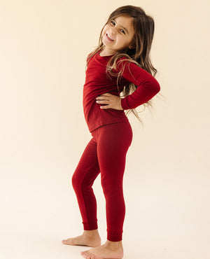 Ultimate Pajama Set in Crimson for babies - soft, cozy, and perfect for a restful night's sleep.