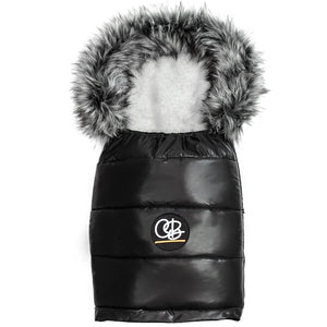 Pastel Black Organic Premium Gray Wool Adjustable Footmuff