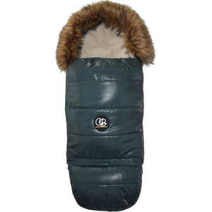 Pastel Hunter Green Organic Premium Wool Adjustable Footmuff