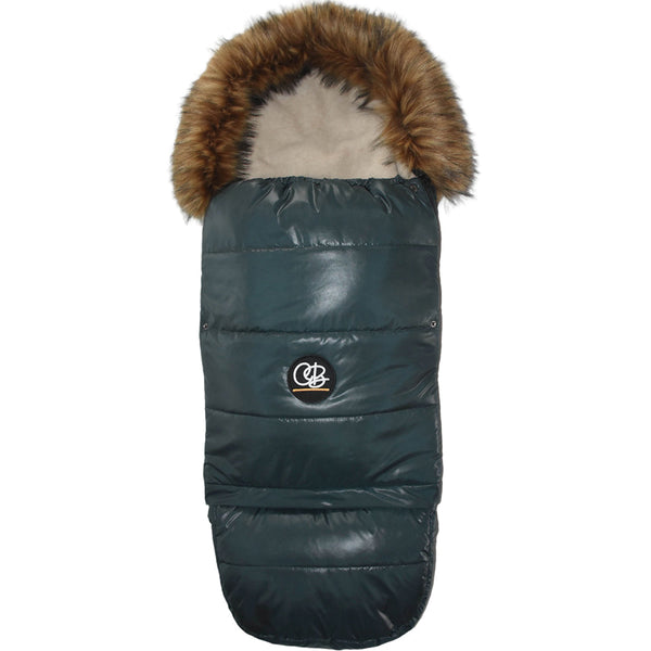 Pastel Hunter Green Organic Premium Wool Adjustable Footmuff