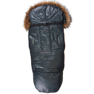 Pastel Hunter Green Organic Premium Wool Adjustable Footmuff