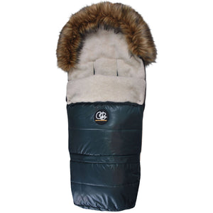 Pastel Hunter Green Organic Premium Wool Adjustable Footmuff