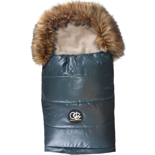 Pastel Hunter Green Organic Premium Wool Adjustable Footmuff