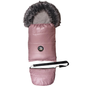 Pastel Pink Organic Premium Wool Adjustable Footmuff