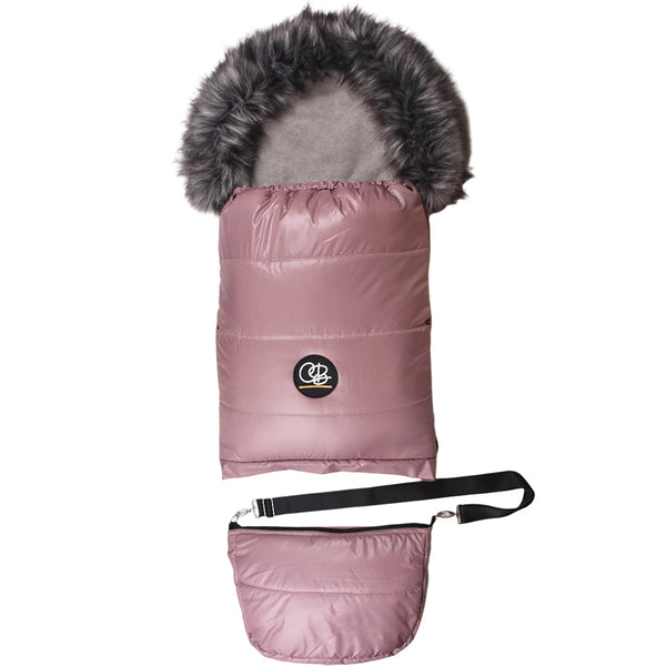 Pastel Pink Organic Premium Wool Adjustable Footmuff