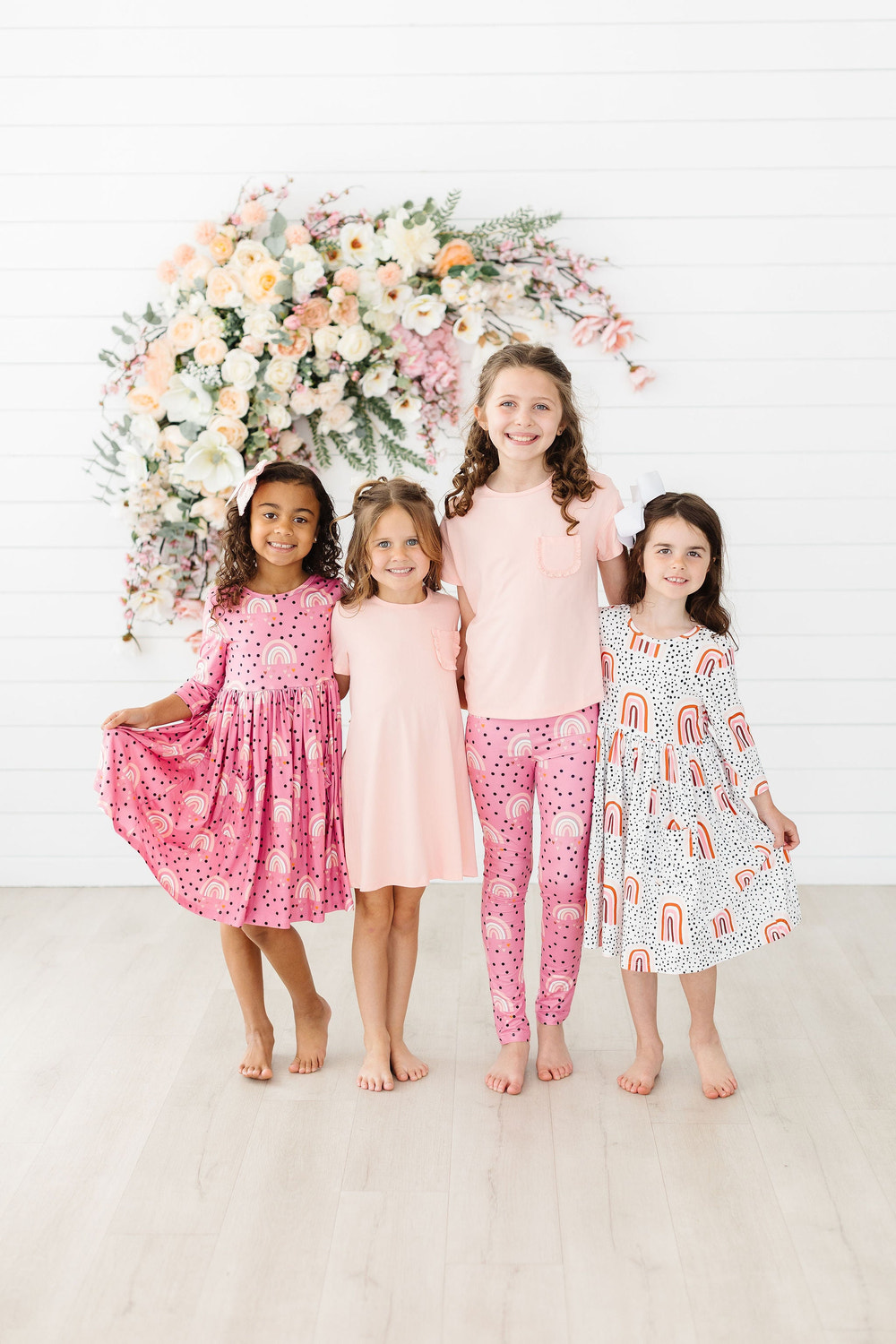 Colorful Rainbow Wishes Leggings for babies, perfect for playful and stylish outfits.