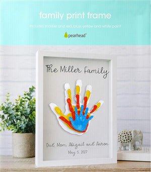 Family Handprint Art Project and Frame