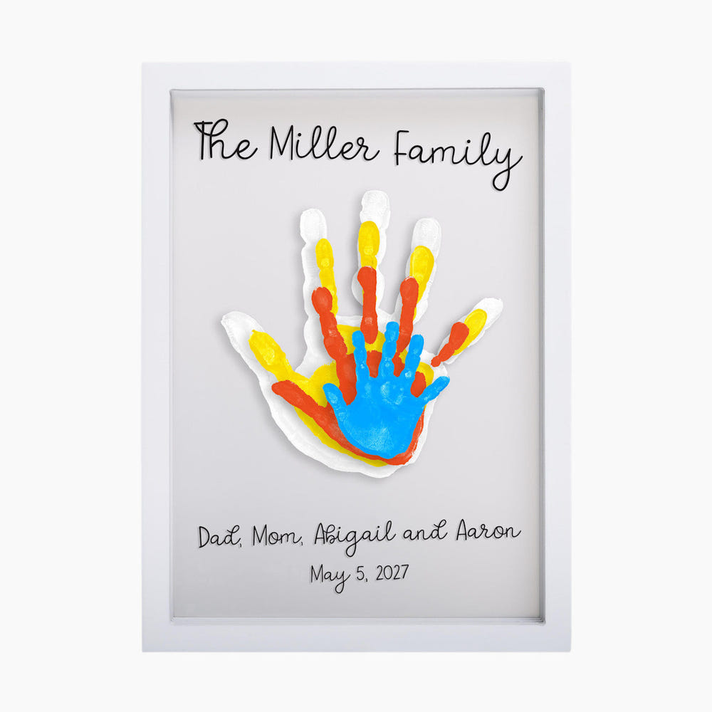 Family Handprint Art Project and Frame