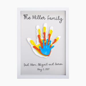 Family Handprint Art Project and Frame