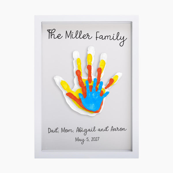 Family Handprint Art Project and Frame