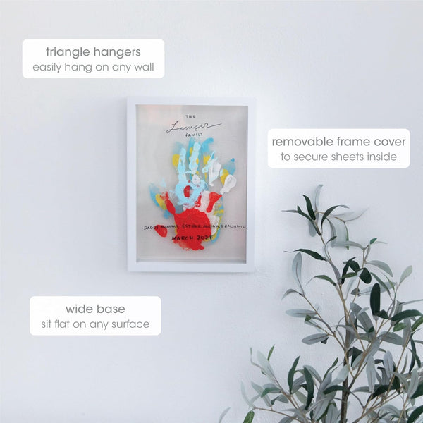 Family Handprint Art Project and Frame