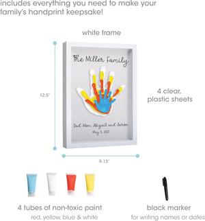 Family Handprint Art Project and Frame