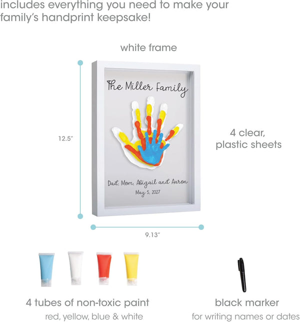 Family Handprint Art Project and Frame