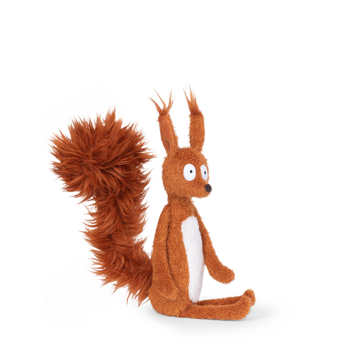 Squirrel plush toy from "Ecole des loisirs" - soft, cuddly, perfect for babies and toddlers.