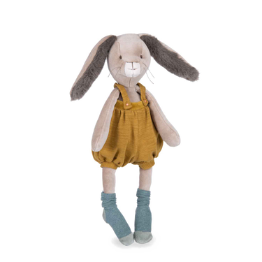 Ochre rabbit plush toy from "Three Little Rabbits" collection, perfect for cuddles and playtime.