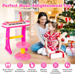 31-Key Kids Piano Keyboard Toy with Microphone and Multiple Sounds for Age 3+