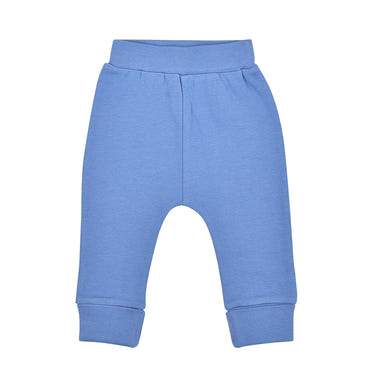 Cuffed periwinkle blue baby pants - stylish and comfortable for your little one.