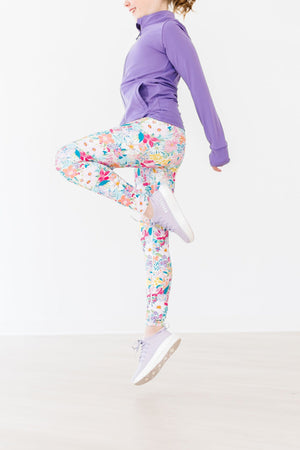 Petal Power Active Legging for babies, featuring a vibrant floral design and comfortable fit for active play.