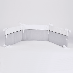 PETIT MARIN | Boys White & Grey Cotton Bed Bumper