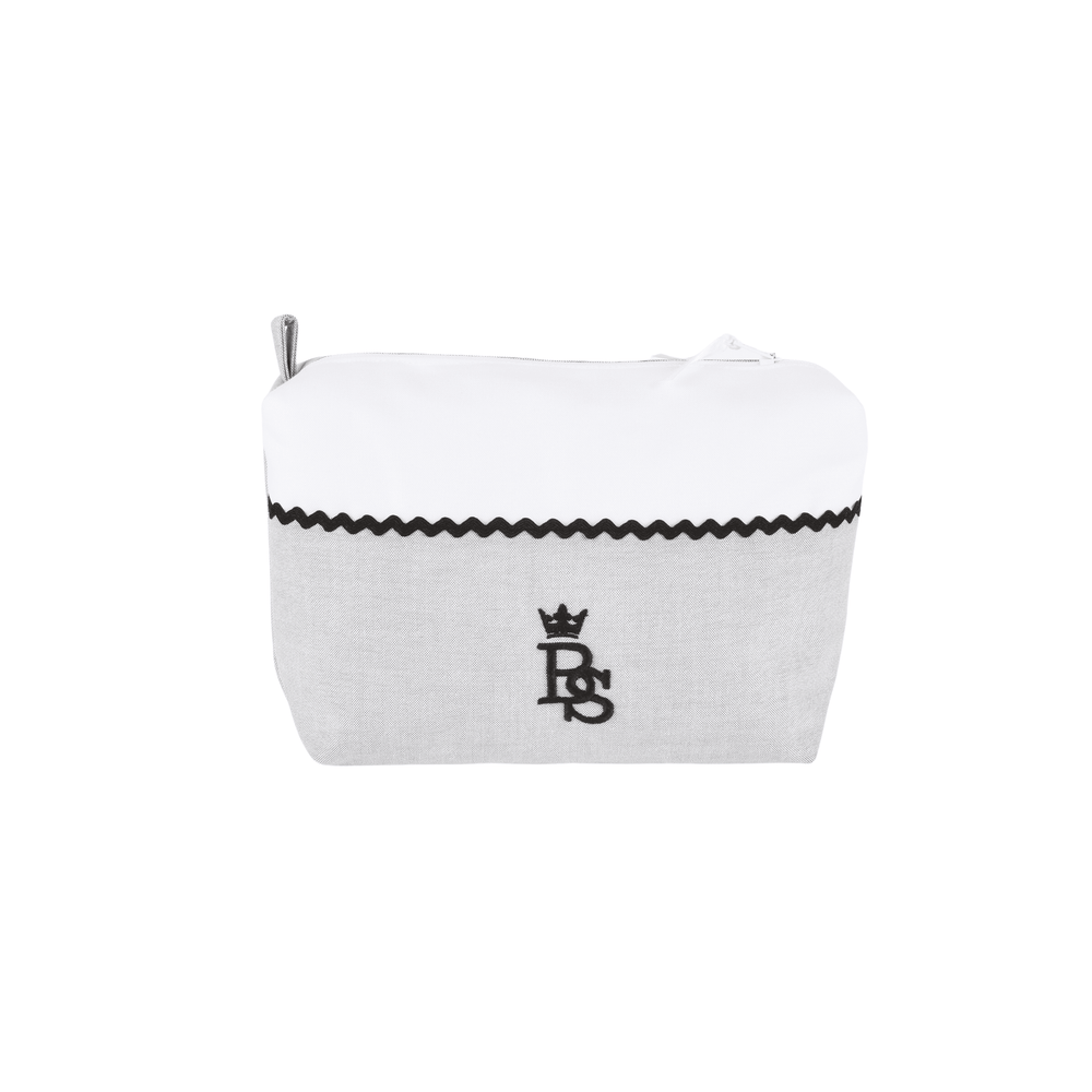 PETIT MARIN | Boys White & Grey Wash Bag (27cm)