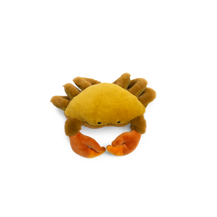 Small plush crab toy from "All Around the World" collection, perfect for babies and toddlers.