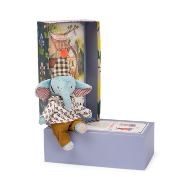 Pablo the Elephant plush toy from The Minouchkas, perfect for cuddles and playtime for babies and toddlers.