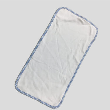 Gingham Trim Burp - Blue
