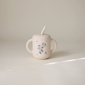 Silicone Training Cup + Straw