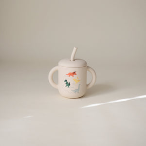 Silicone Training Cup + Straw