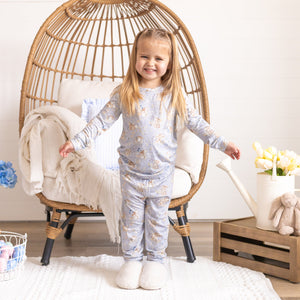 Bunny Blossoms 2pc Bamboo Pajamas