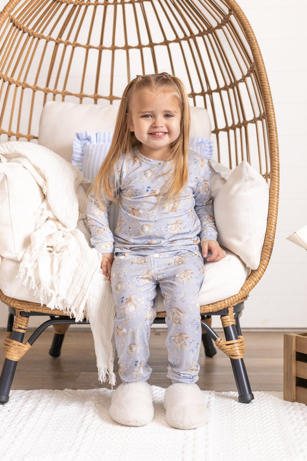 Bunny Blossoms 2pc Bamboo Pajamas