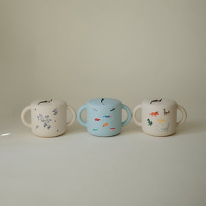 Mushie Snack Cup silicone spill-proof two handles