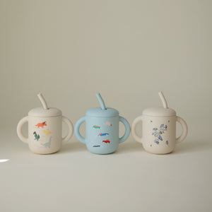 Silicone Training Cup + Straw