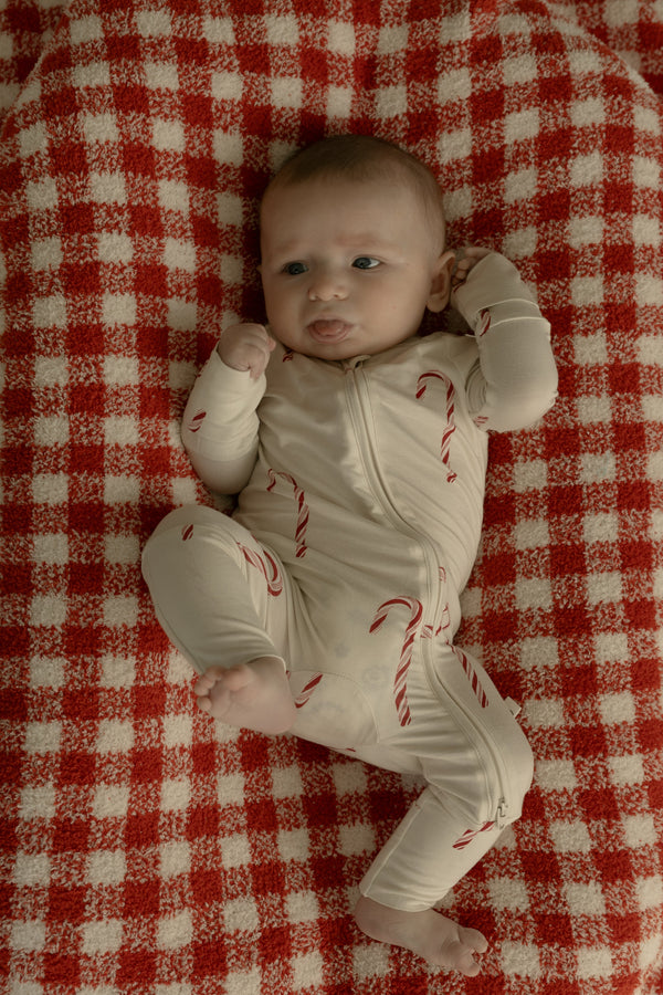 Bamboo Zip Pajamas | Candy Cane