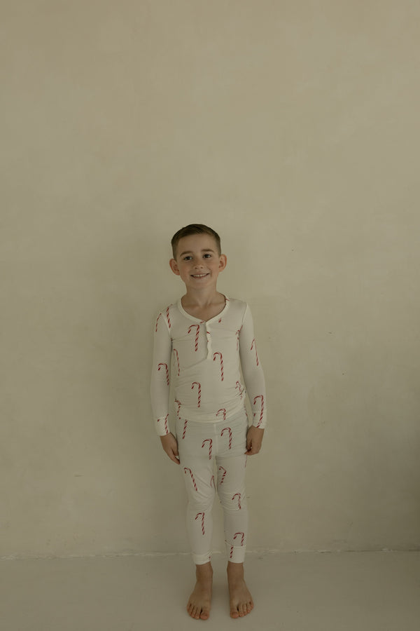 Bamboo Two Piece Pajamas | Candy Cane