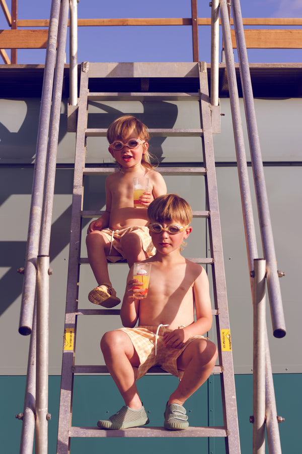 Anti UV fog swim goggles for babies, perfect for outdoor water play, shown from angle 14.