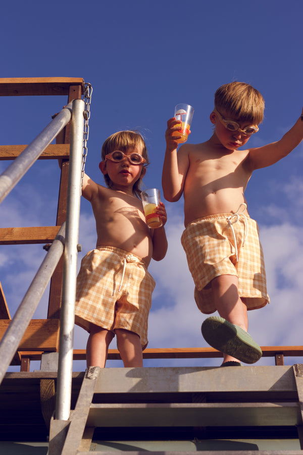 Anti UV fog swim goggles for babies, perfect for outdoor water play, shown at angle 16.