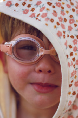 Anti UV fog swim goggles for babies, perfect for outdoor water play, shown at angle 12.