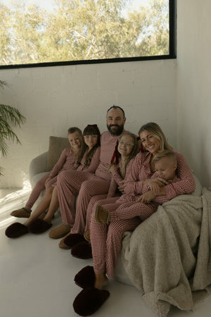 Toddler Bamboo Sleeping Dress | Red Gingham