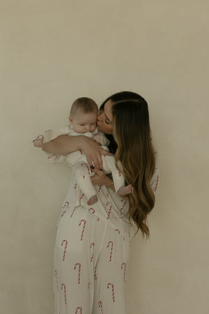 Bamboo Zip Pajamas | Candy Cane