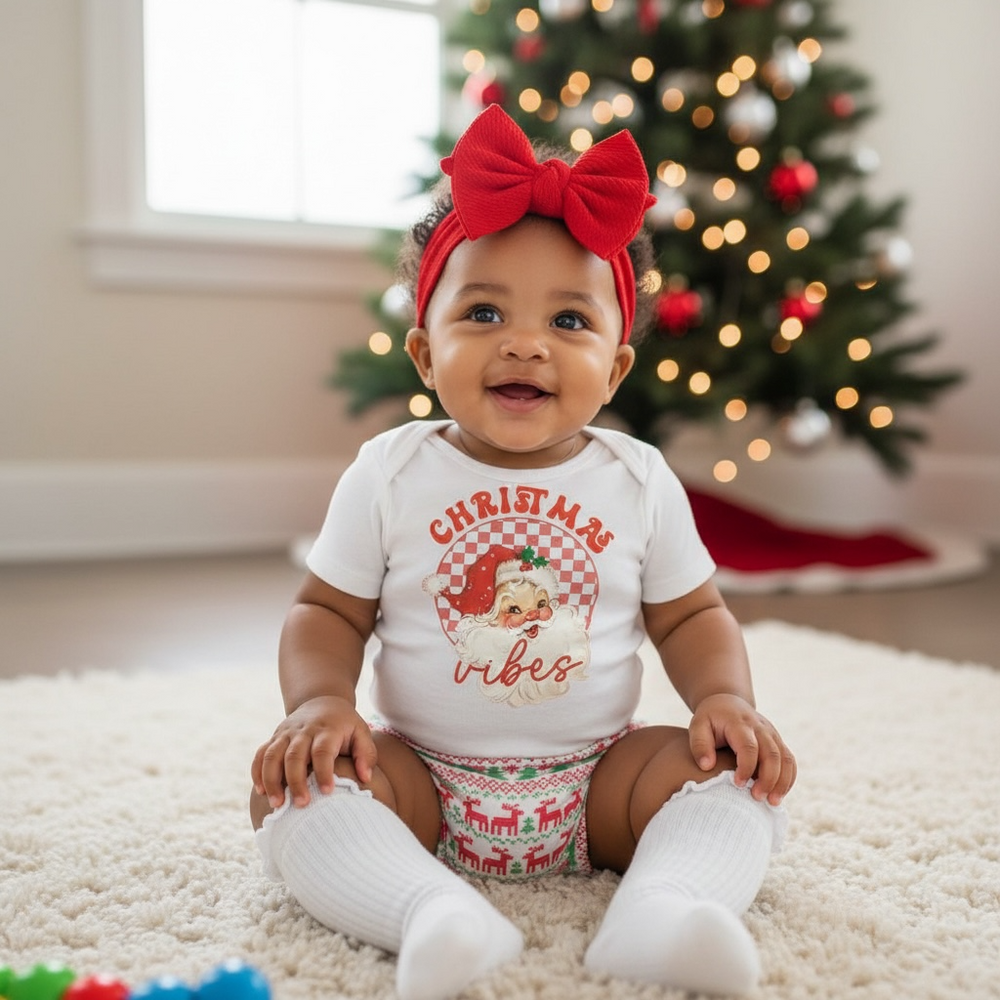 Tiny Toes Baby Co Christmas Vibes Baby Bummies Set Newborn-18m